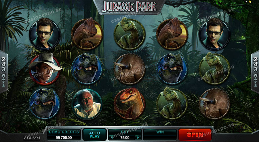 Jurassic Park är en videoslot från Microgaming baserad på filmen från 1993
