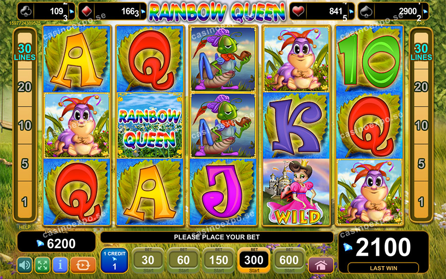 Rainbow Queen videoslot från speltillverkaren Euro Games Technology.