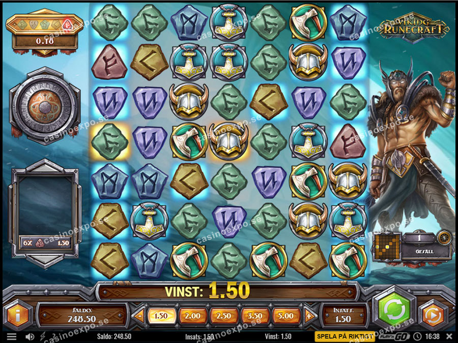 Viking Runecraft slot från Play’n GO med wilds, scatters, free spins, multiplikator och bonusspel