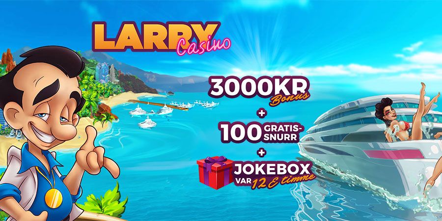 LarryCasino - Få gratis JokeBox var 12:e timme och 100% bonus upp till 500 kr + 40 free spins