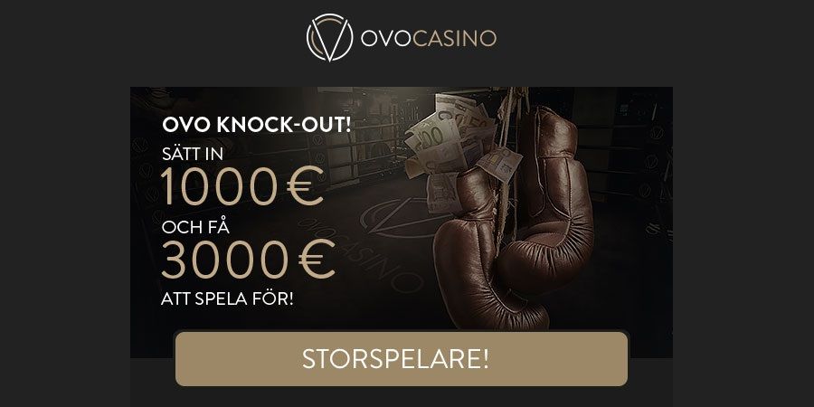Ny storspelarbonus i Ovo Casino på 20 000 kr