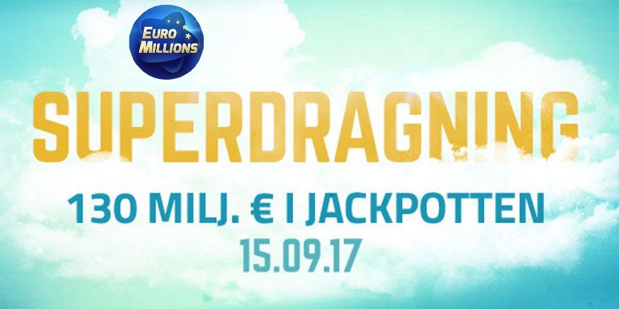 Delta i årets andra EuroMillions Superdraw och du kan vinna 130 miljoner euro