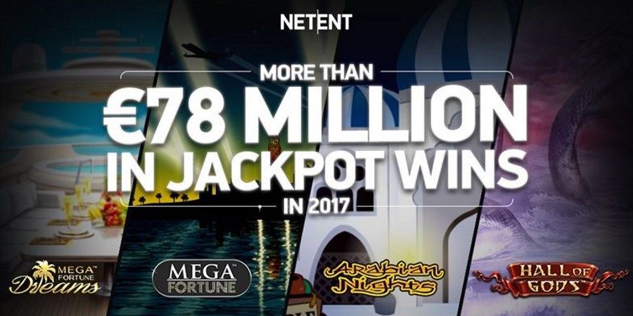 NetEnt har betalat ut 750 miljoner kronor i jackpottar 2017 på Mega Fortune Dreams, Mega Fortune, Arabian Nights och Hall of Gods