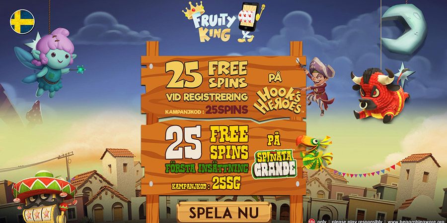 Fruity King Casino - Få 100% bonus upp till 2000 kr + 25 free spins