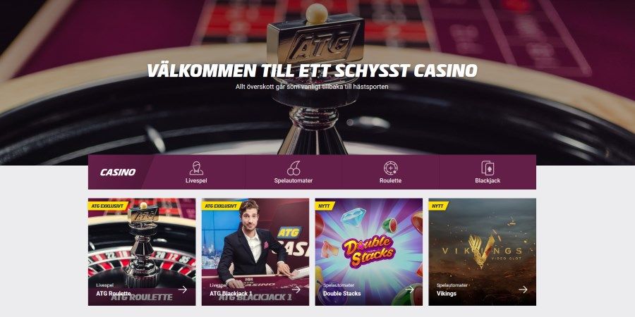 ATG erbjuder spel på trav, casino, odds och livecasino