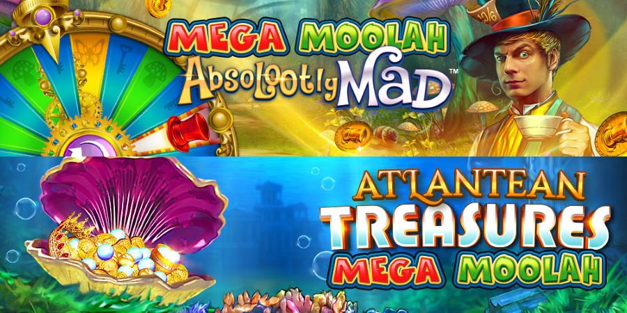 Två nya versioner av Mega Moolah - Atlantean Treasure och Absolootly Mad