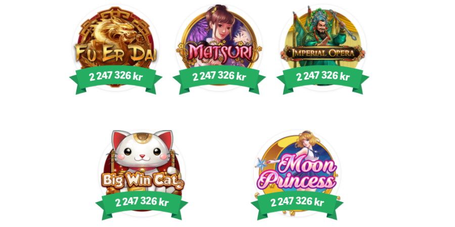 5 nya slots med jackpott och asiatiskt tema i Paf Casino