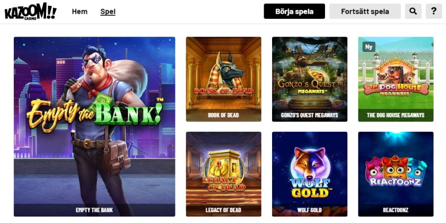 Kazoom Casino är en av de nyare spelsidorna  i Sverige