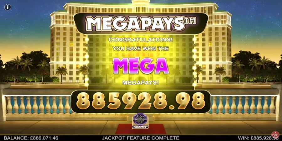 Spelare tog hem vinst på över 10 miljoner i nya Millionaire Megapays