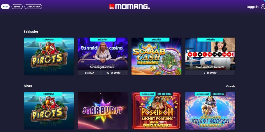 Momang Casino - Nytt casino från Svenska Spel