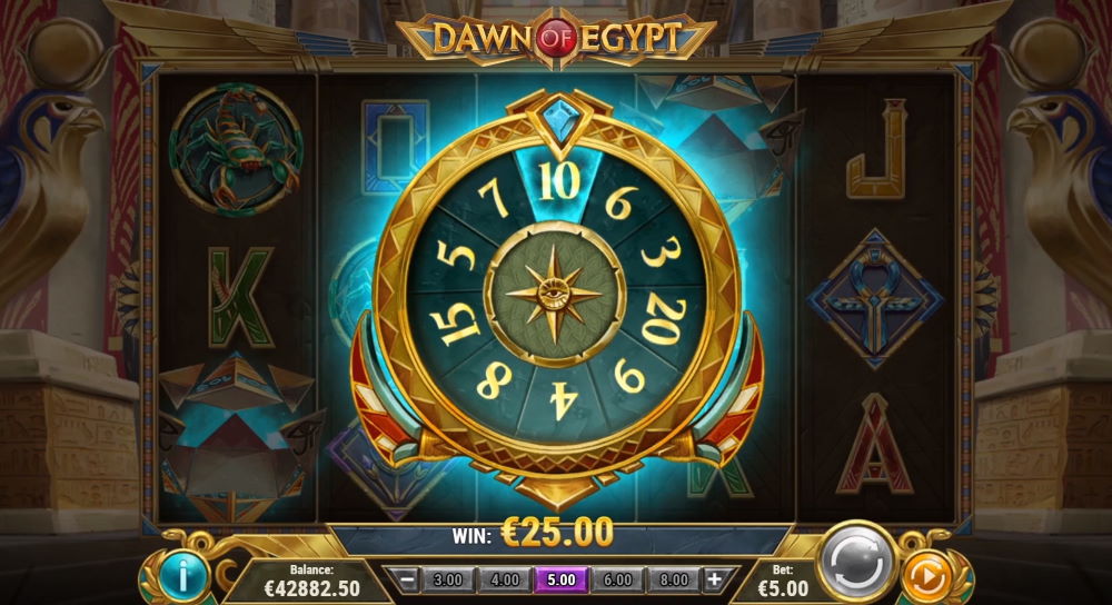Wheel Of The Gods freespinsläge i Dawn Of Egypt