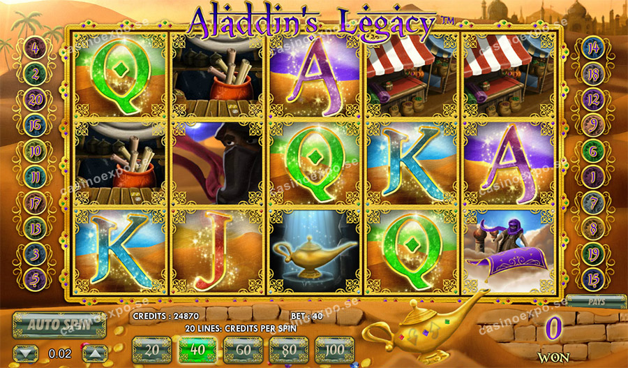 Aladdin's Legacy videoslot från Amaya Gaming