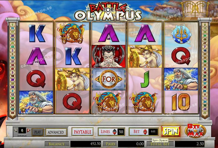 Battle for Olympus från Amaya Gaming