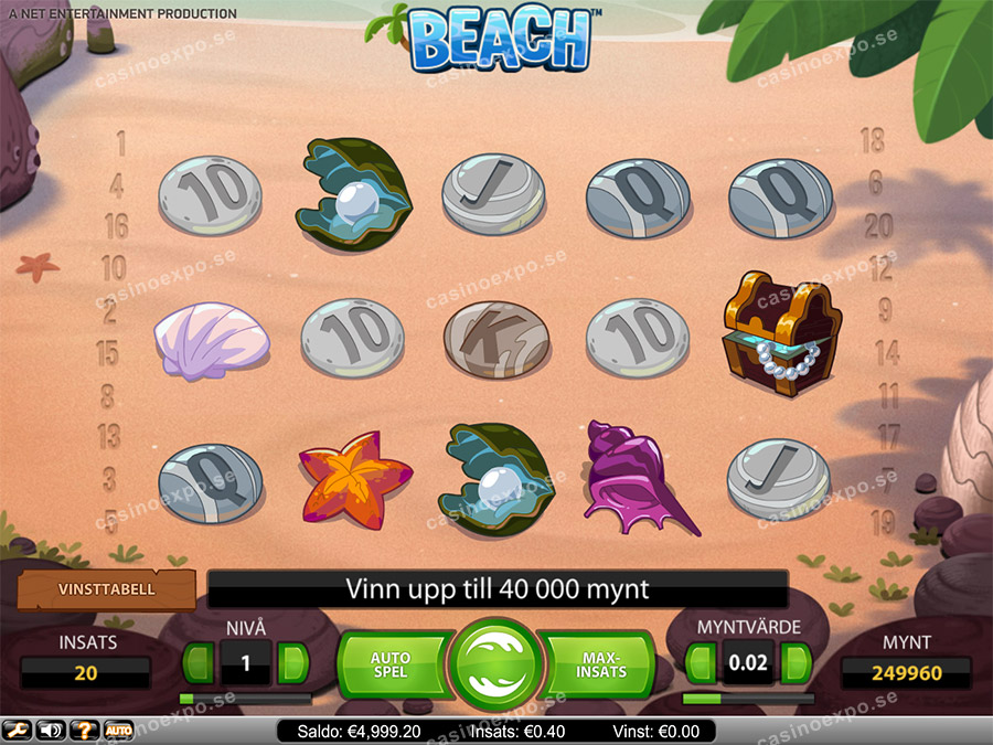 Beach videoslot där du kan vinna 400 000 kr