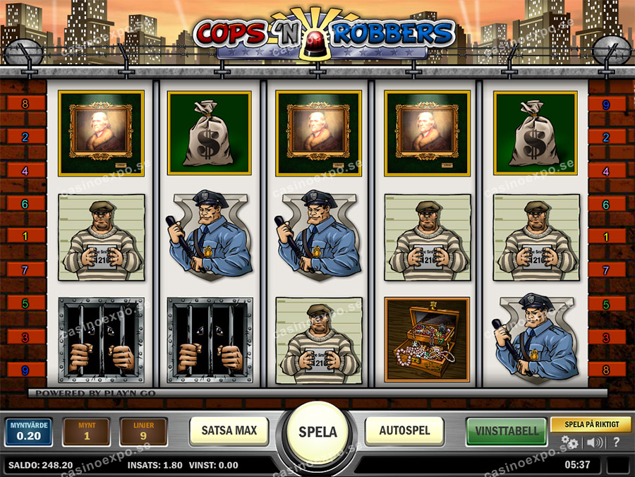 Cops'n'Robbers slot från Play'n GO