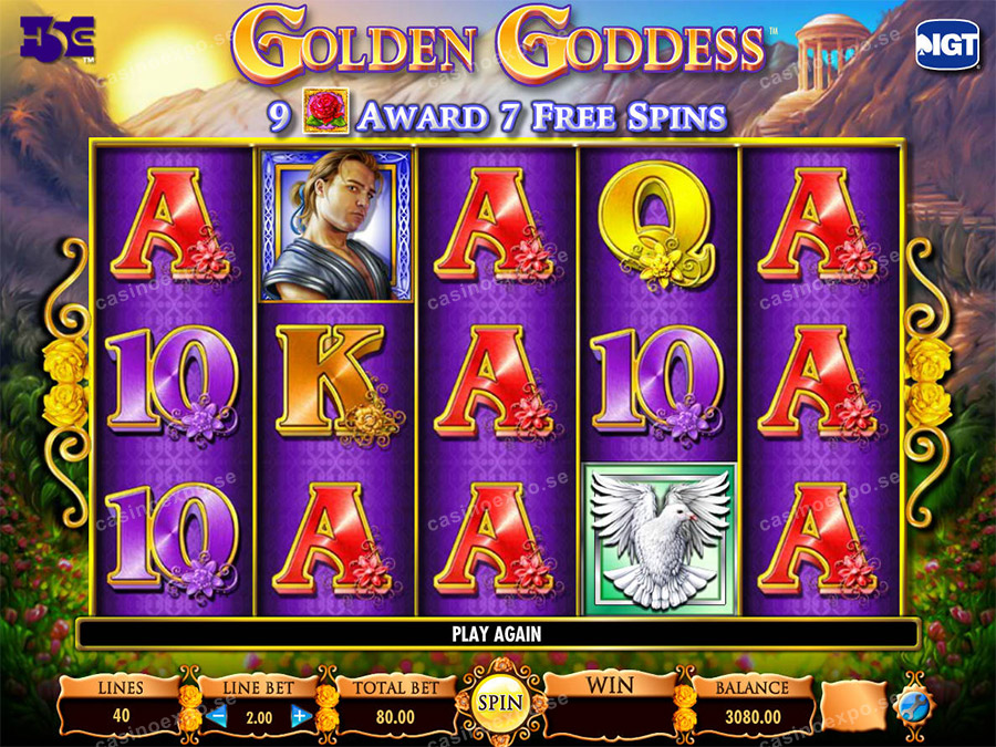 Golden Goddess slot från International Game Technology (IGT)