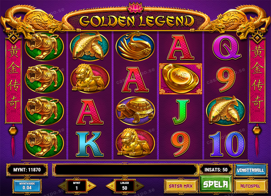 Golden Legend, en gyllene slot från Play'n GO med free spins
