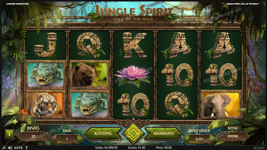 Jungle Spirit: Call of the Wild spelautomat från NetEnt