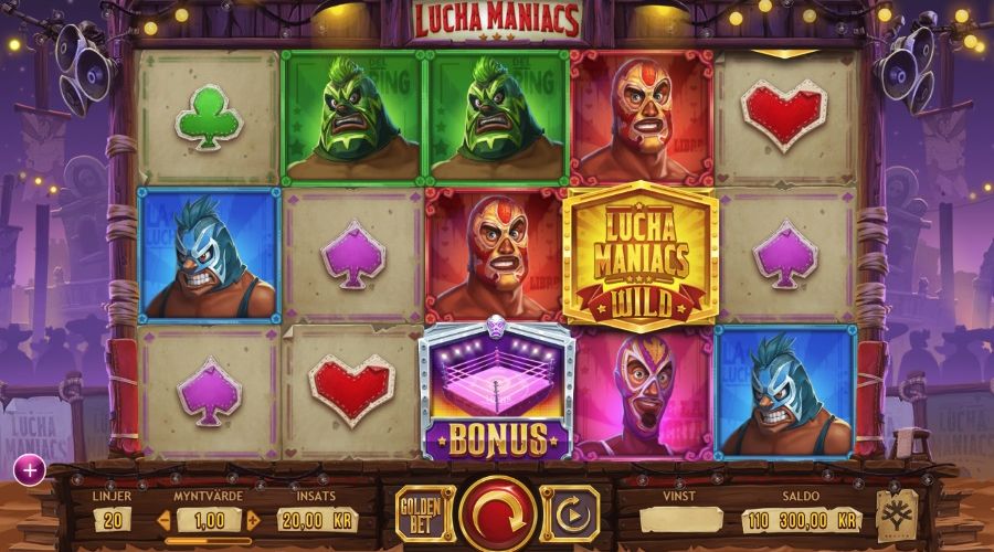 Lucha Maniacs slot från Yggdrasil med bonusspel och free spins