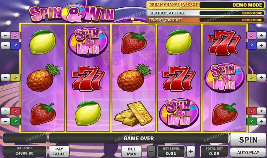 Spin & Win är en klassisk spelautomat från Play'n Go