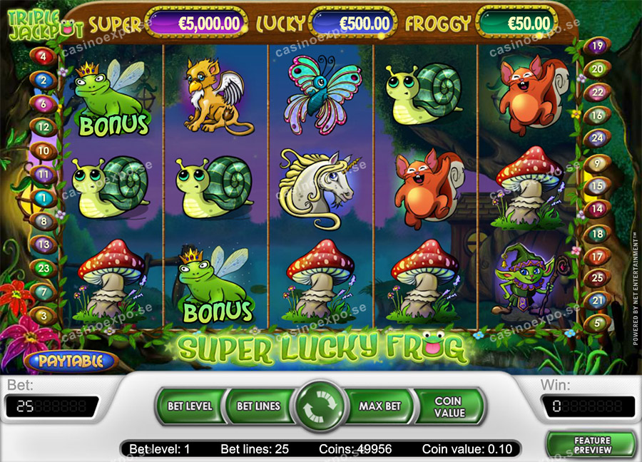 Grodprinsen i Super Lucky Frog - NetEnt slot med upp till 30 free spins