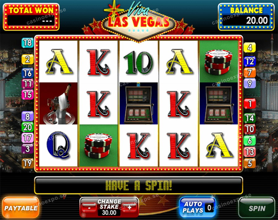 Viva Las Vegas videoslot från speltillverkaren Ash Gaming.