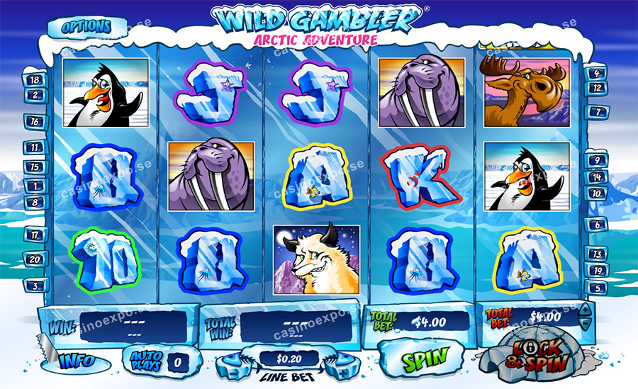Wild Gambler: Arctic Adventure Videoslot från speltillverkaren Ash Gaming.
